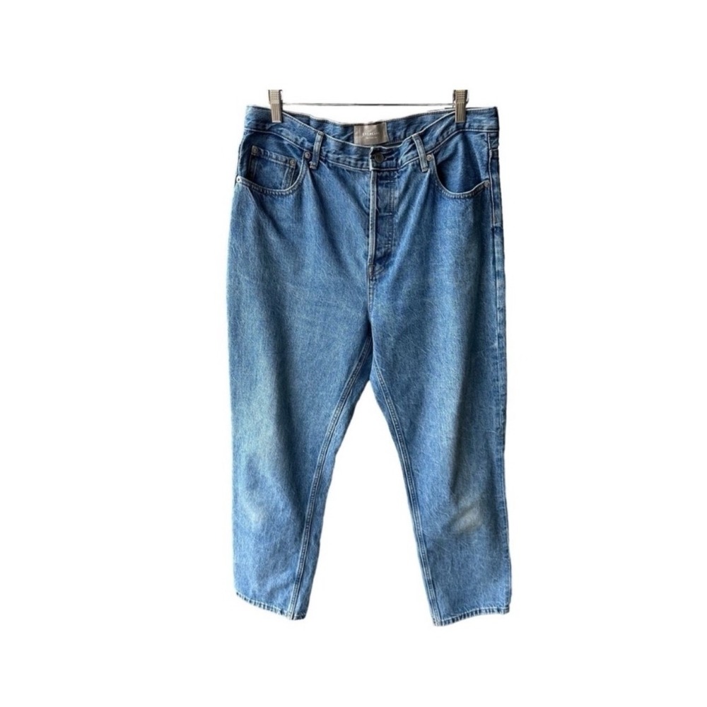 Everlane Jeans Pants The Cheeky Medium Wash Blue Organic Cotton Straight Leg 31